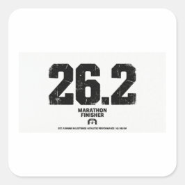Marathon-Finisher 26,2 Meilen Running-Geschenk Quadratischer Aufkleber
