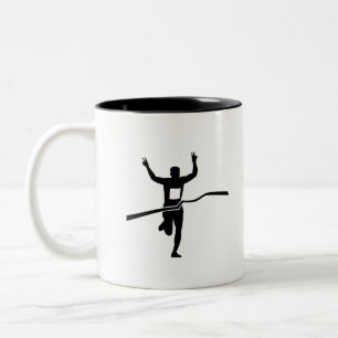 Marathon Finner Race Silhouette Zweifarbige Tasse