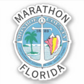 Marathon - Florida Keys Aufkleber (Vorderseite)