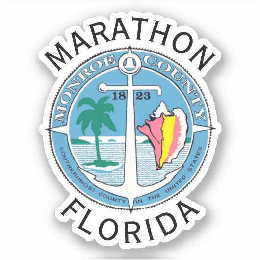 Marathon - Florida Keys Aufkleber (Vorderseite)