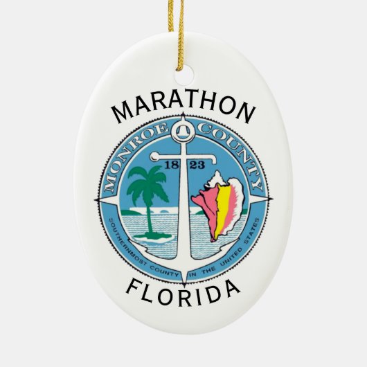 Marathon - Florida Keys Keramik Ornament (Hinten)