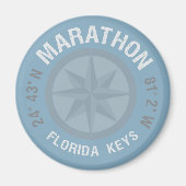 Marathon Florida Keys Nautical Latitude Longitude Magnet (Vorne)