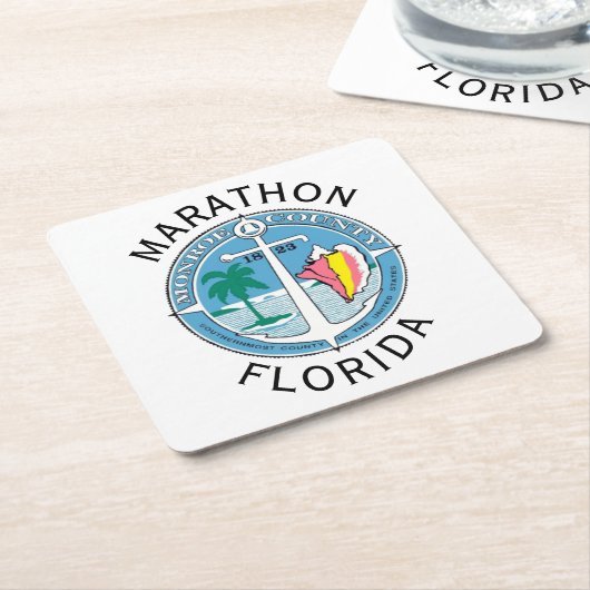 Marathon - Florida Keys Rechteckiger Pappuntersetzer (angewinkelt)