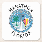 Marathon - Florida Keys Rechteckiger Pappuntersetzer (Vorderseite)