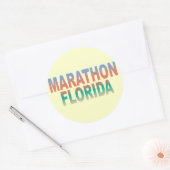 Marathon Florida Keys Runder Aufkleber (Umschlag)