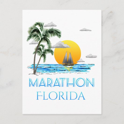 Marathon Florida Postkarte (Vorderseite)