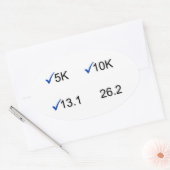 Marathon Goals Ovaler Aufkleber (Umschlag)