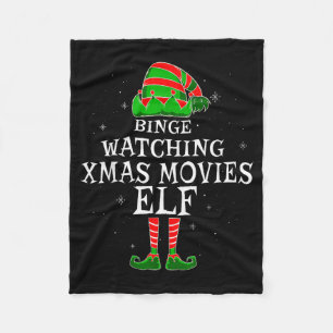 Marathon-Gucken von Weihnachtsfilmen Elf Passende Fleecedecke