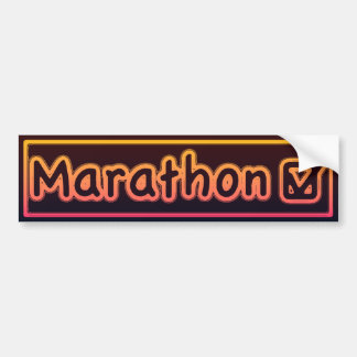 Marathon-Karo Autoaufkleber