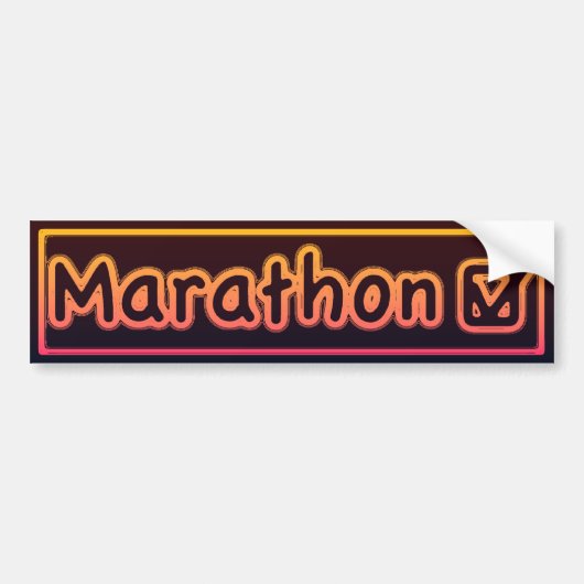 Marathon-Karo Autoaufkleber (Vorne)