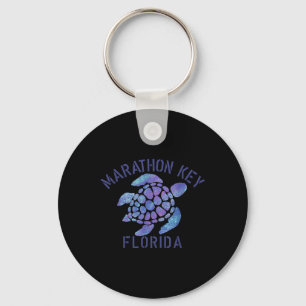 Marathon Key, Fl Beach Design _ Tribal Turtle Gesc Schlüsselanhänger