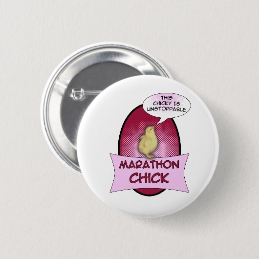 Marathon-Küken Button (Vorne & Hinten)