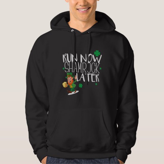 Marathon Lauf St Patricks Day Funny Race 5k Lauf Hoodie (Vorderseite)