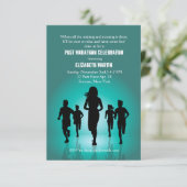 Marathon laufen gelassen - Posten-Marathon-Party Einladung (Stehend Vorderseite)