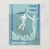 Marathon laufen Grüße memorabilia Postkarte (Vorderseite)