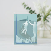 Marathon laufen Grüße memorabilia Postkarte (Stehend Vorderseite)