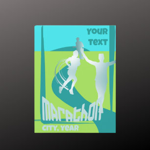 Marathon Läufer Club Gruß Postcard Postkarte