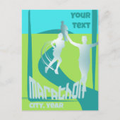Marathon Läufer Club Gruß Postcard Postkarte (Vorderseite)