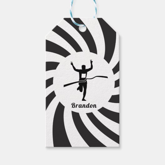 Marathon-Läufer Cross-Country-Laufname Geschenkanhänger (Vorderseite)