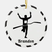 Marathon-Läufer Cross-Country-Laufname Keramik Ornament (Vorne)