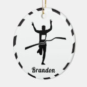 Marathon-Läufer Cross-Country-Laufname Keramik Ornament (Links)