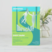 Marathon-Läufer-Event Feier Einladung (Stehend Vorderseite)