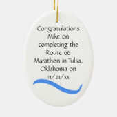 Marathon-Läufer-Verzierung - Mann Keramik Ornament (Hinten)