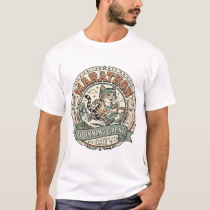 Marathon Laufveranstaltung Katze Marathon Laufvera T-Shirt