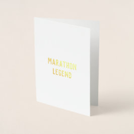 Marathon Legend gratuliert viel Glück card Folienkarte