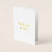 Marathon Legend gratuliert viel Glück card Folienkarte (Vorderseite)