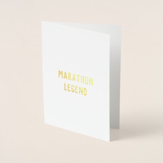 Marathon Legend gratuliert viel Glück card Folienkarte (Vorderseite)