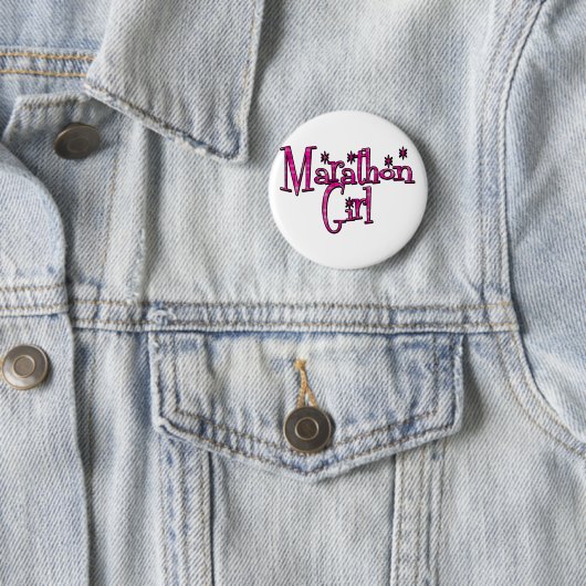 Marathon-Mädchen Button (Beispiel)