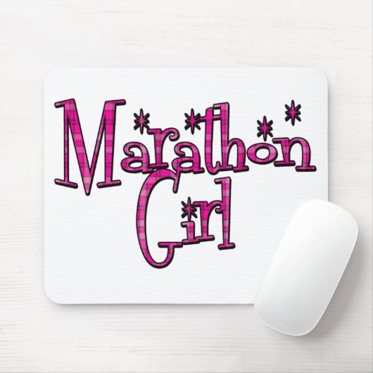 Marathon-Mädchen Mousepad (Mit Mouse)
