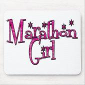 Marathon-Mädchen Mousepad (Vorne)