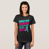 Marathon Mama Momma Funny First Race Geschenk Runn T-Shirt (Vorne ganz)