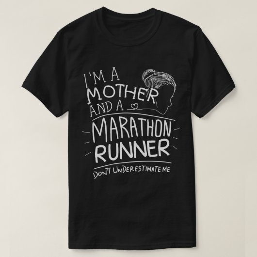 Marathon Mama Runner Geschenk Funny Quotes Moth T-Shirt (Design vorne)
