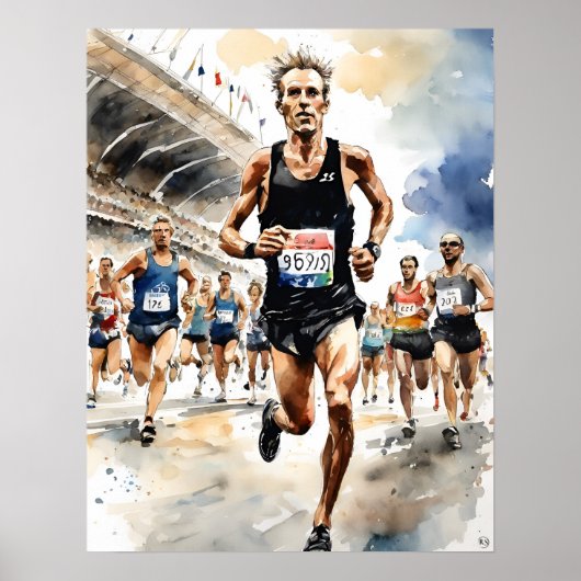 Marathon Man Art Print Poster (Vorne)