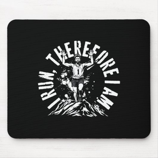 Marathon Marathonläufer Ich laufe deshalb bin S Mousepad (Vorne)