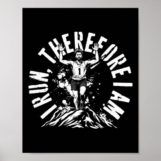 Marathon Marathonläufer Ich laufe deshalb bin S Poster (Vorne)