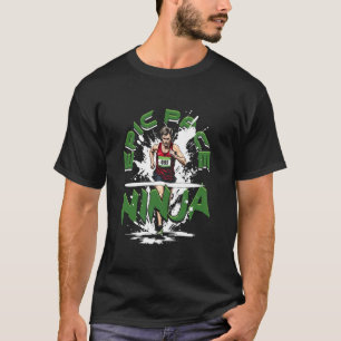 Marathon Marathonläufer Laufen Epischer Takt Ninja T-Shirt
