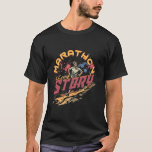 Marathon Marathonläufer Laufen Marathon Eine Lange T-Shirt