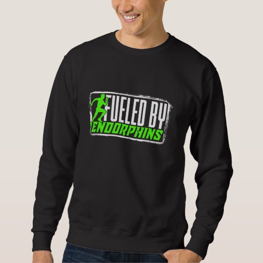 Marathon Marathonläufer mit Endorphinen Sweatshirt (Vorderseite)