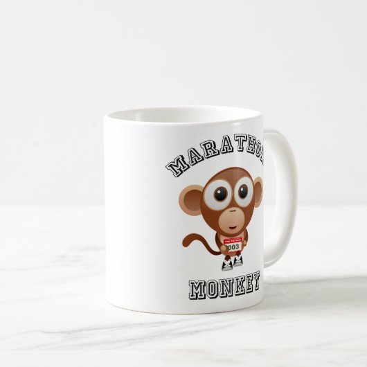 Marathon Monkey Kaffeetasse (VorderseiteRechts)