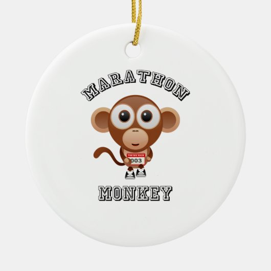 Marathon MOnkey Keramikornament (Vorne)