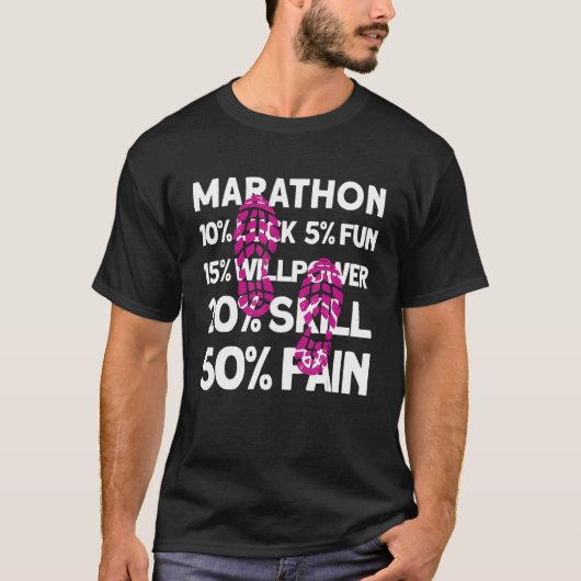 Marathon-Rennstrecke T-Shirt (Vorderseite)
