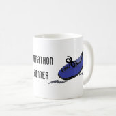 Marathon Runner - Blaue Running Shoes Kaffeetasse (VorderseiteRechts)