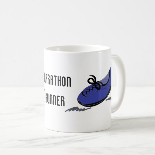 Marathon Runner - Blaue Running Shoes Kaffeetasse (VorderseiteRechts)