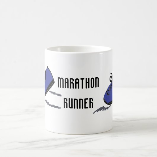 Marathon Runner - Blaue Running Shoes Kaffeetasse (Mittel)