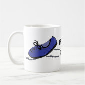 Marathon Runner - Blaue Running Shoes Kaffeetasse (Links)
