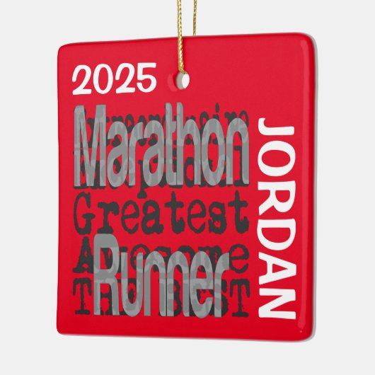 Marathon Runner Extraordinaire CUSTOM Keramikornament (Links)